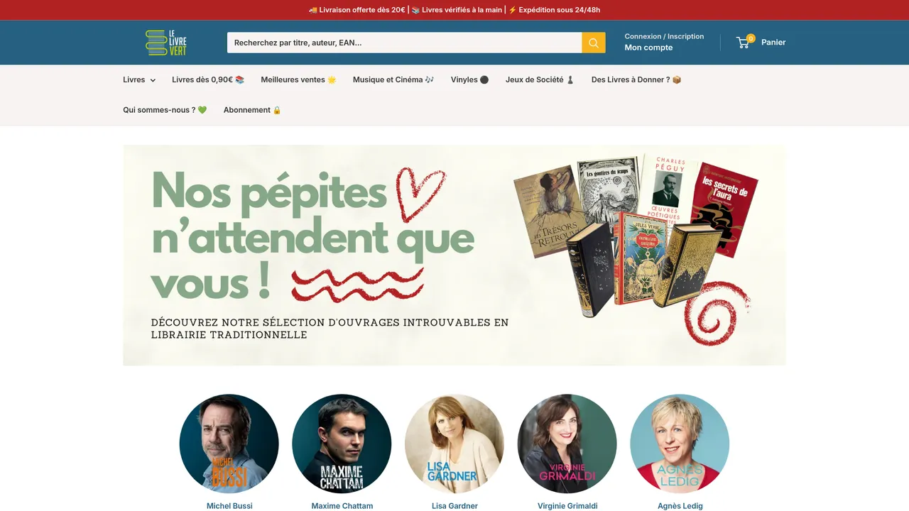 Aperçu du site LeLivreVert