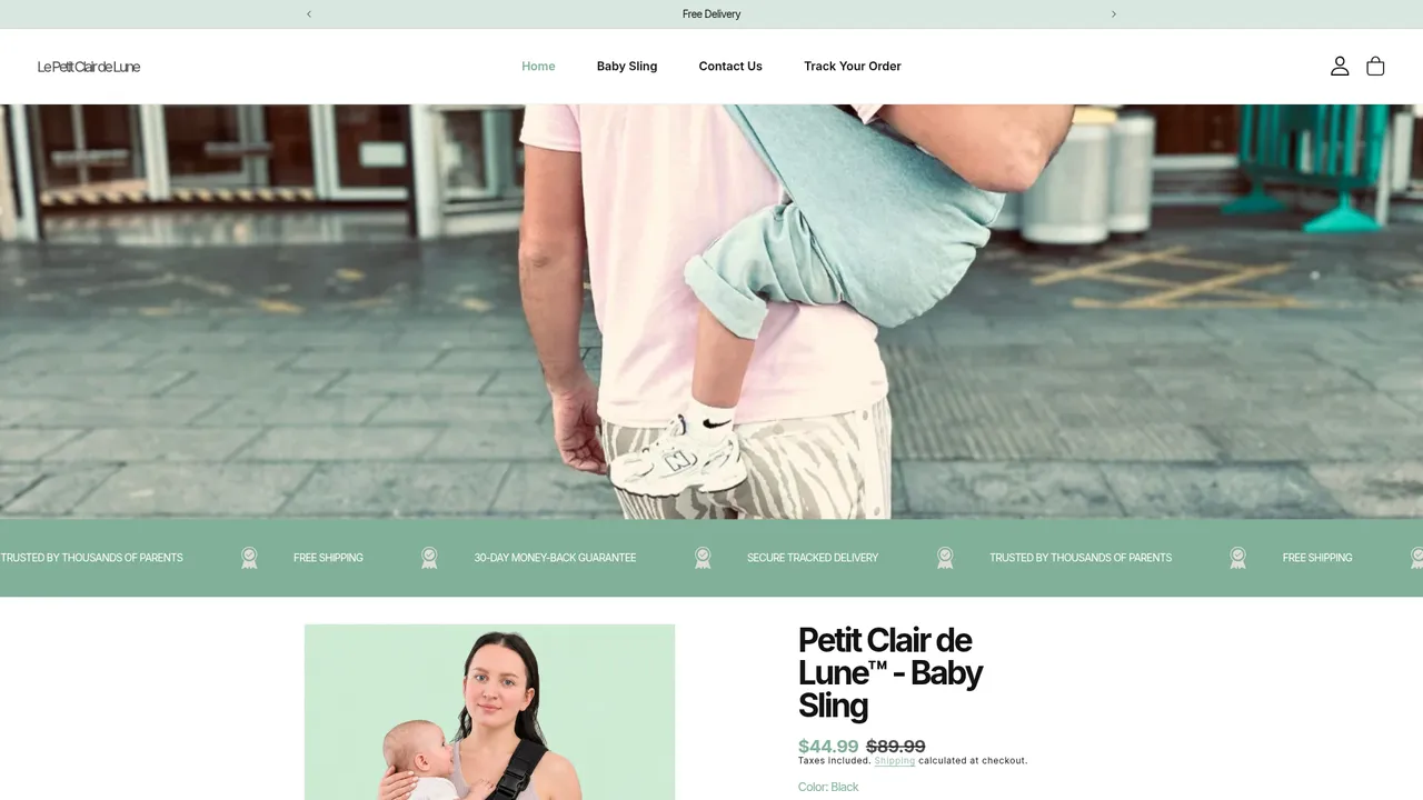 Screenshot de lepetitclairdelune.com
