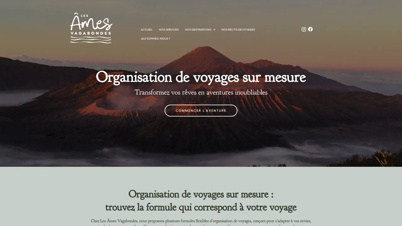 Aperçu du site Les âmes vagabondes