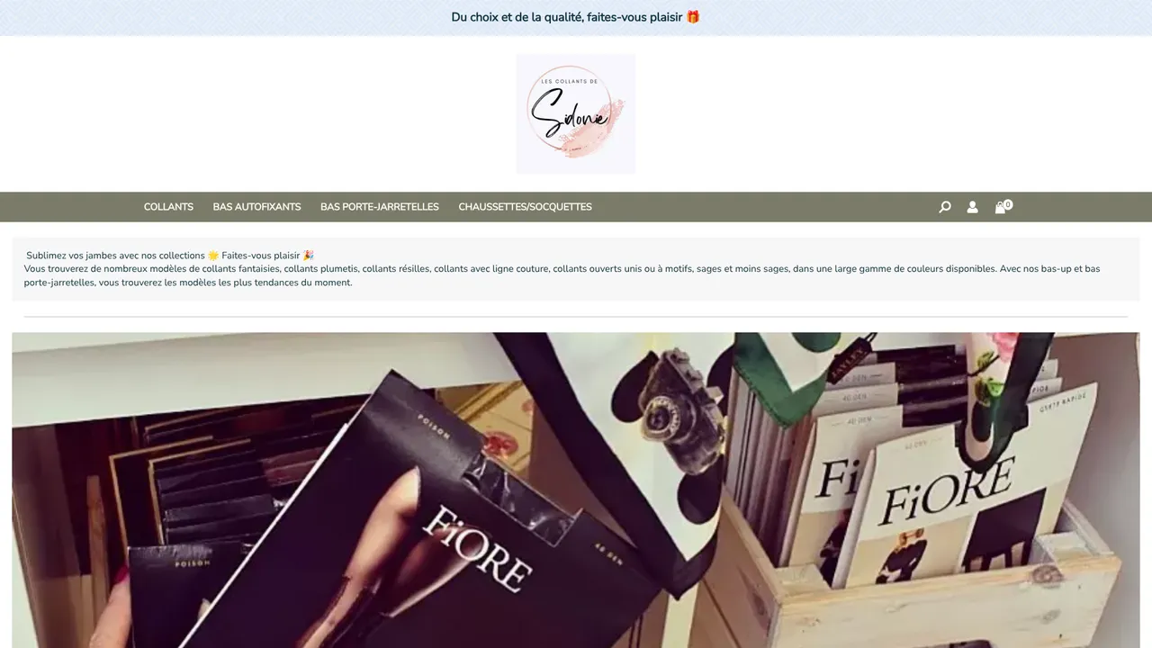 Aperçu du site Les collants de Sidonie