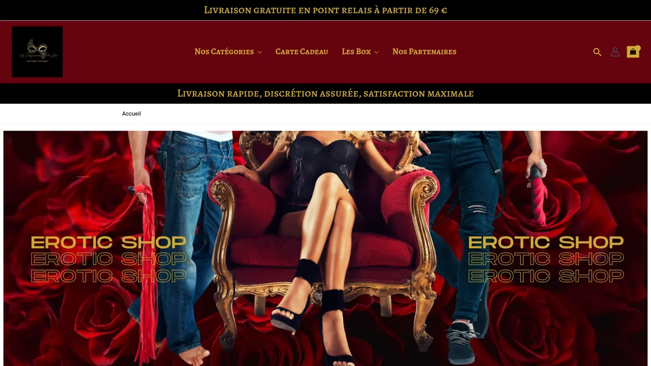 Aperçu du site Les Coquineries de Lilou