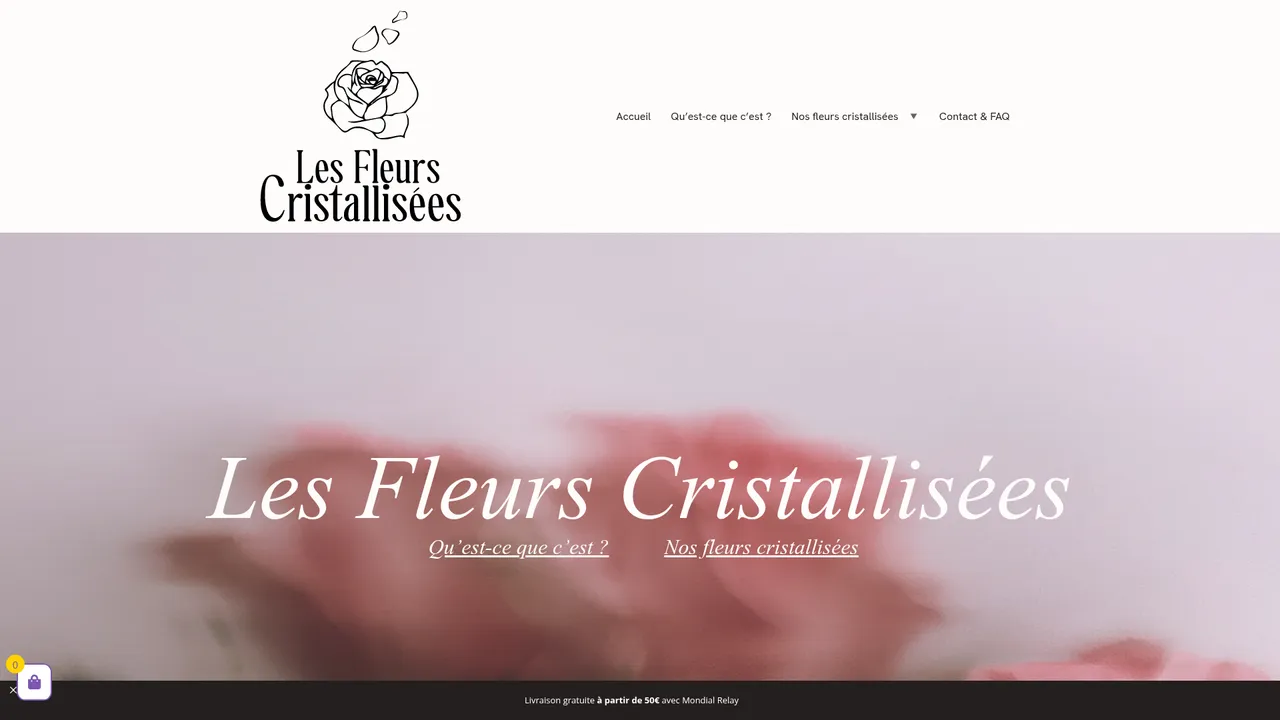 Aperçu du site Les Fleurs Cristallisées