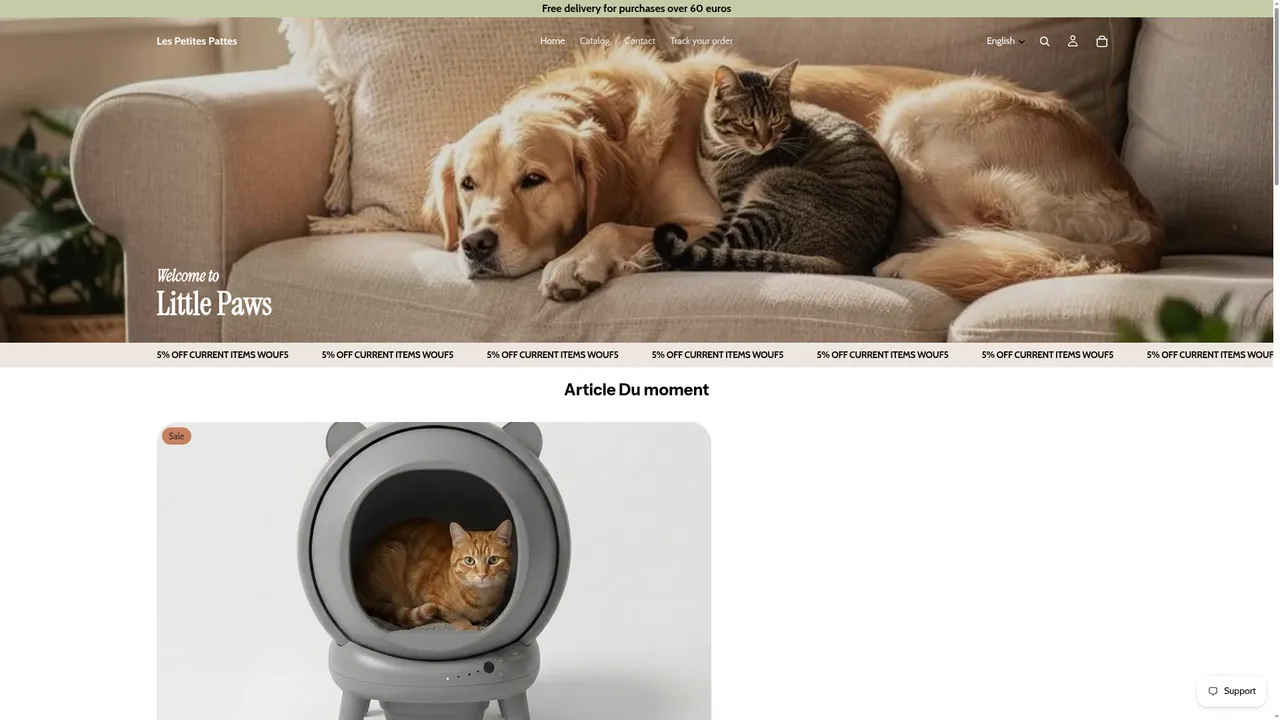 Screenshot de les-petites-pattes.com