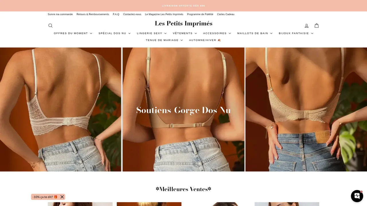 Aperçu du site Les Petits Imprimés
