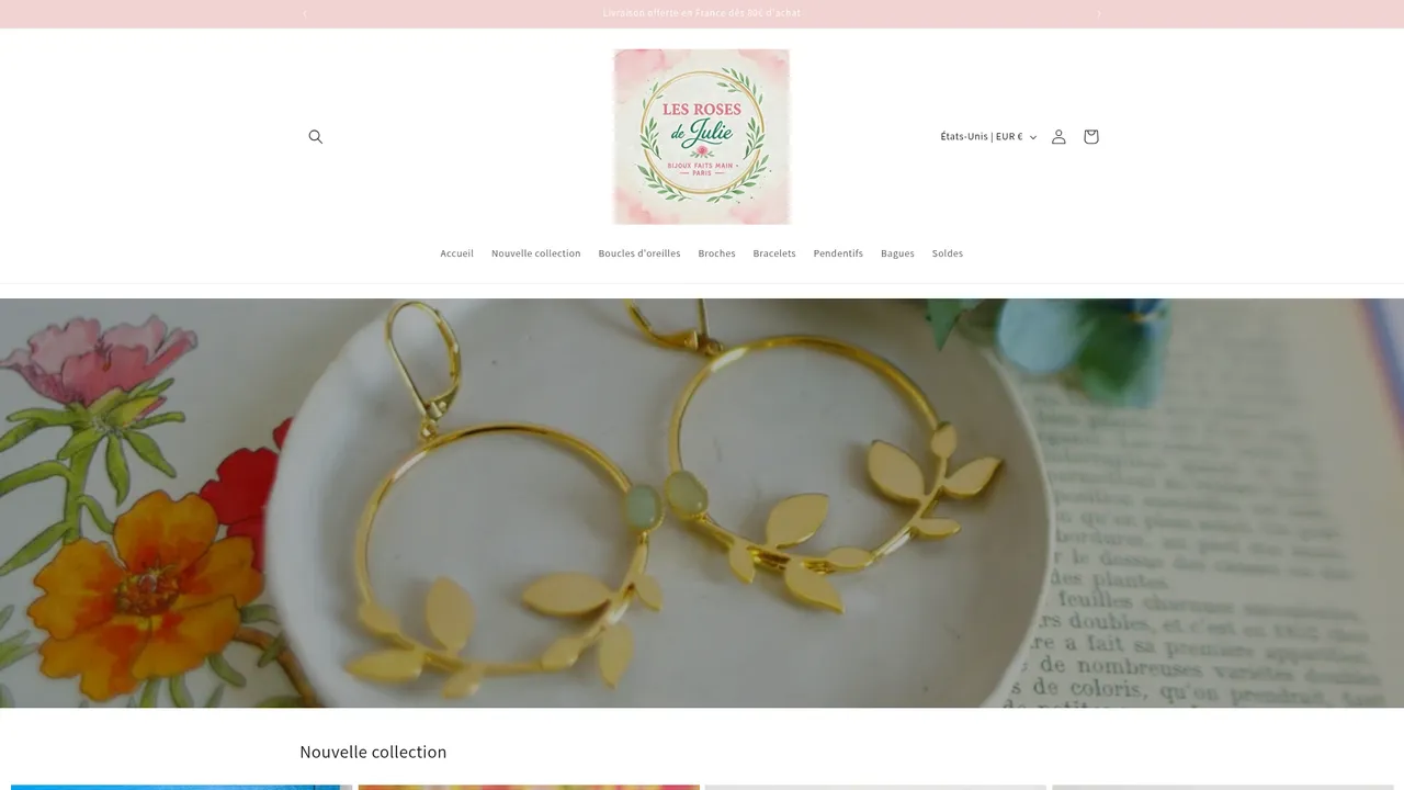 Aperçu du site Les Roses de Julie