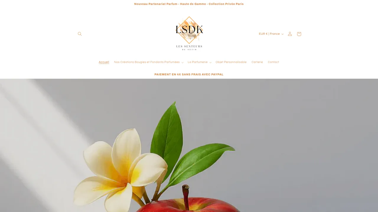 Aperçu du site Les Senteurs de Kévin
