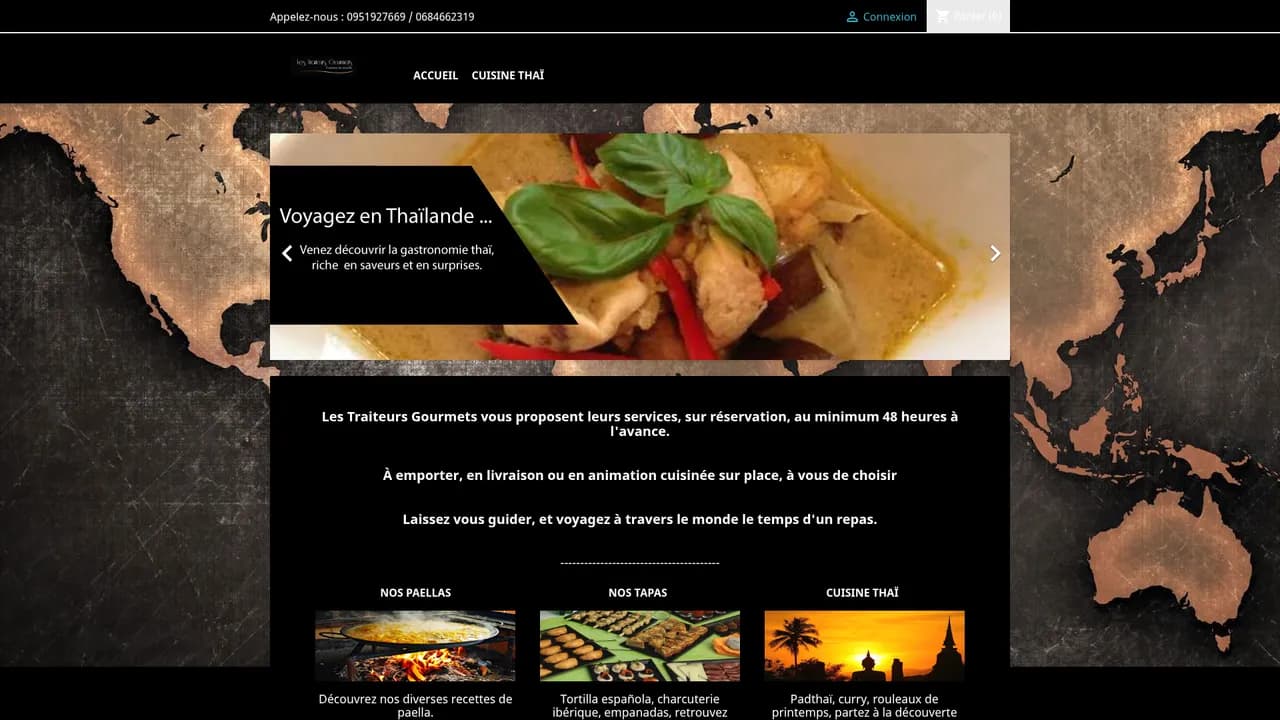 Aperçu du site Les Traiteurs Gourmets