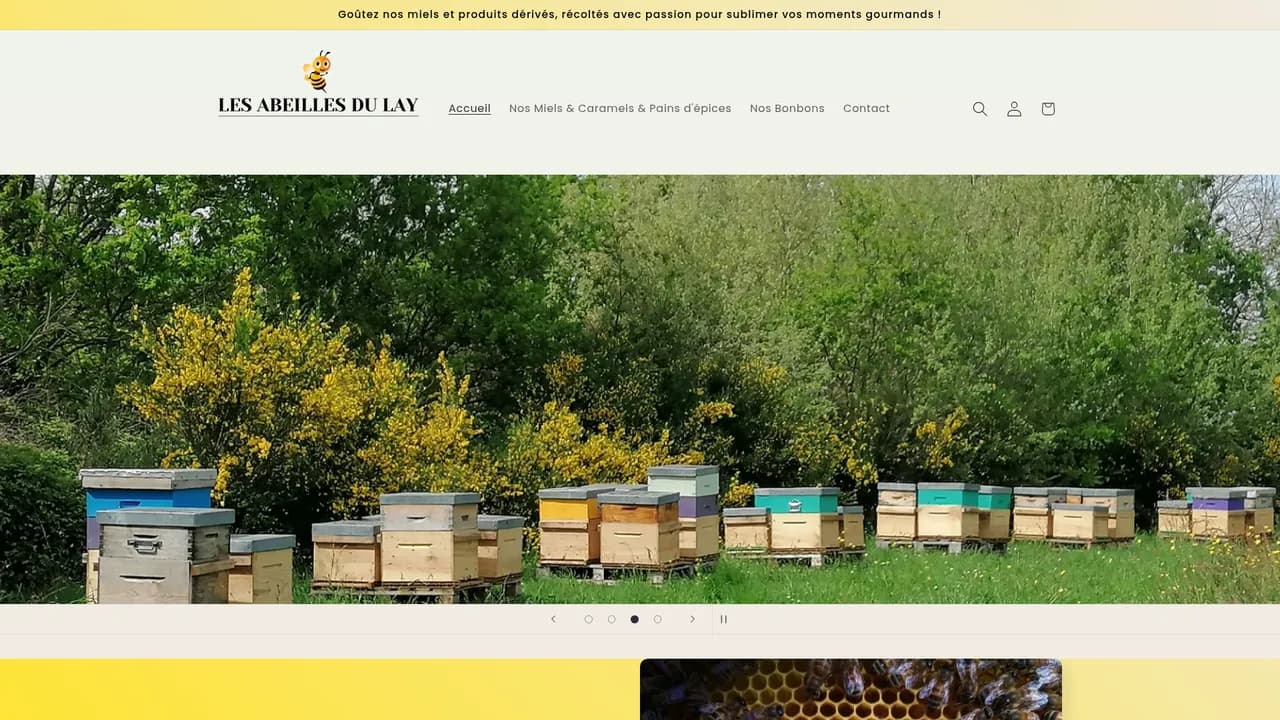 Aperçu du site lesabeillesdulay.com