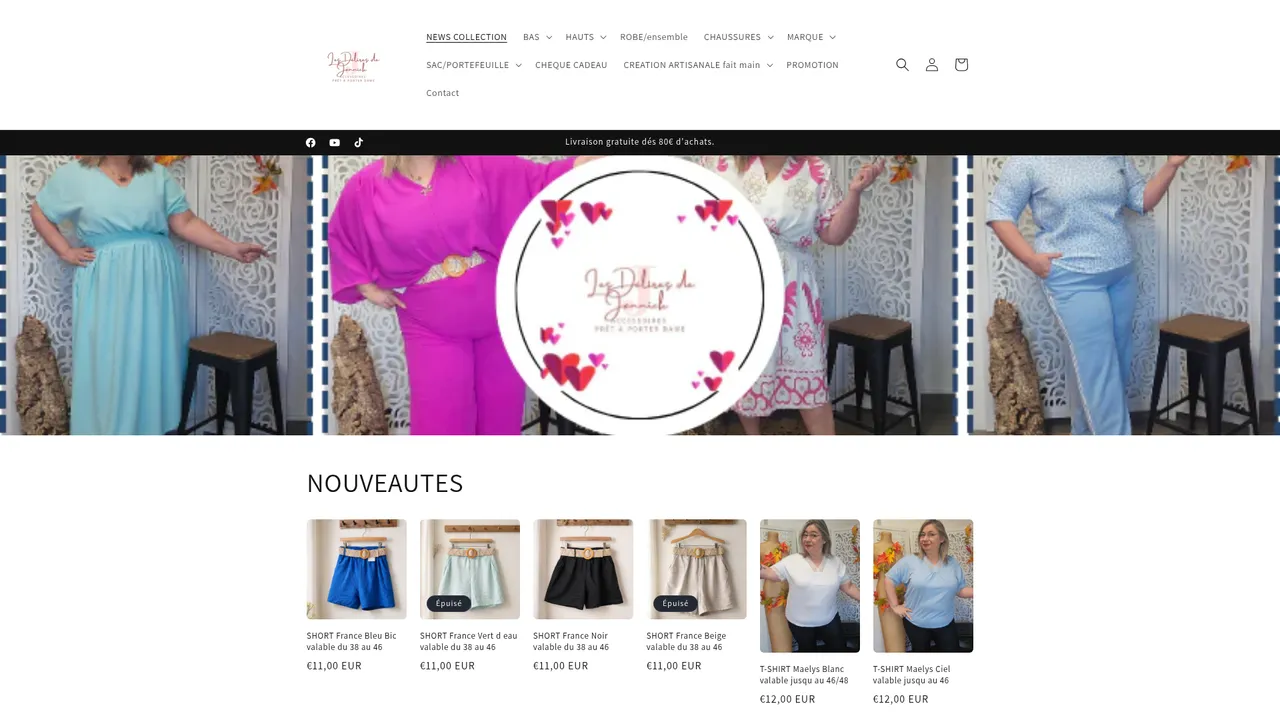 Aperçu du site lesdeliresdejannick.shop