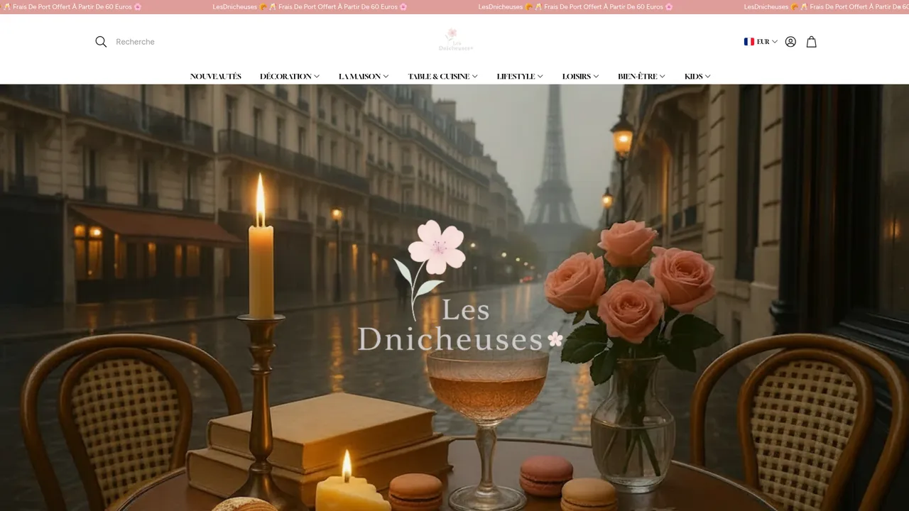 Aperçu du site LesDnicheuses 🌸