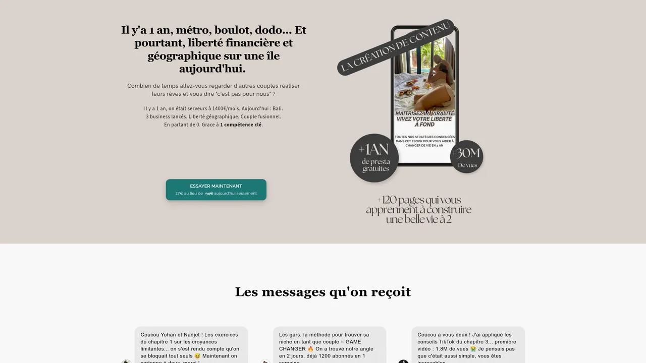 Screenshot de Lesduosentrepreneurs