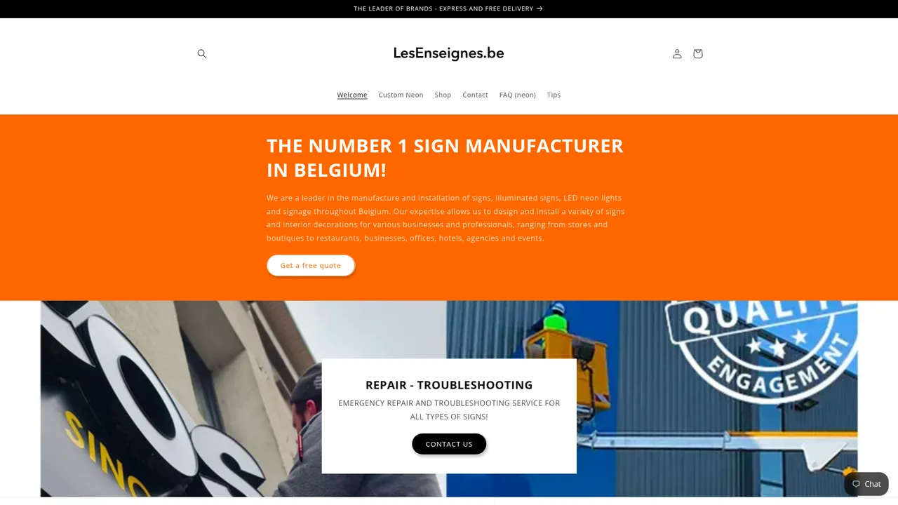 Aperçu du site LesEnseignes