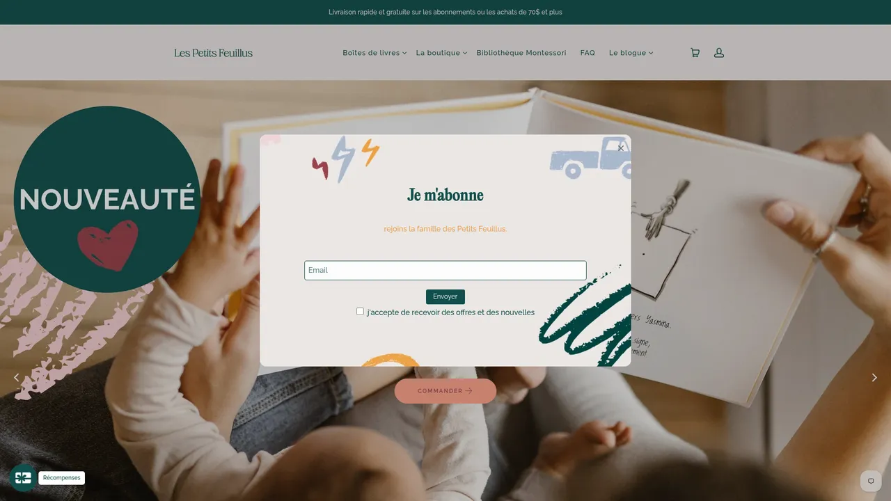 Screenshot de lespetitsfeuillus.com