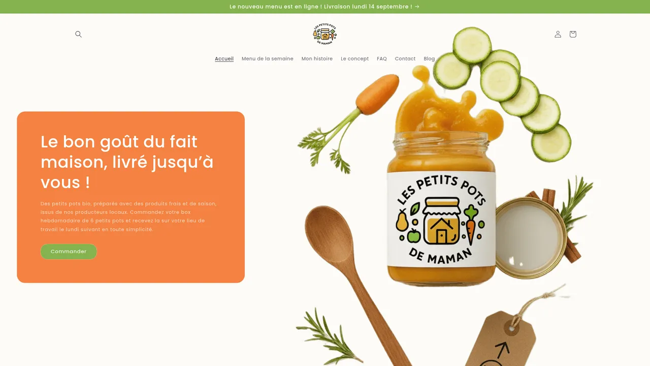 Screenshot de lespetitspotsdemaman.fr