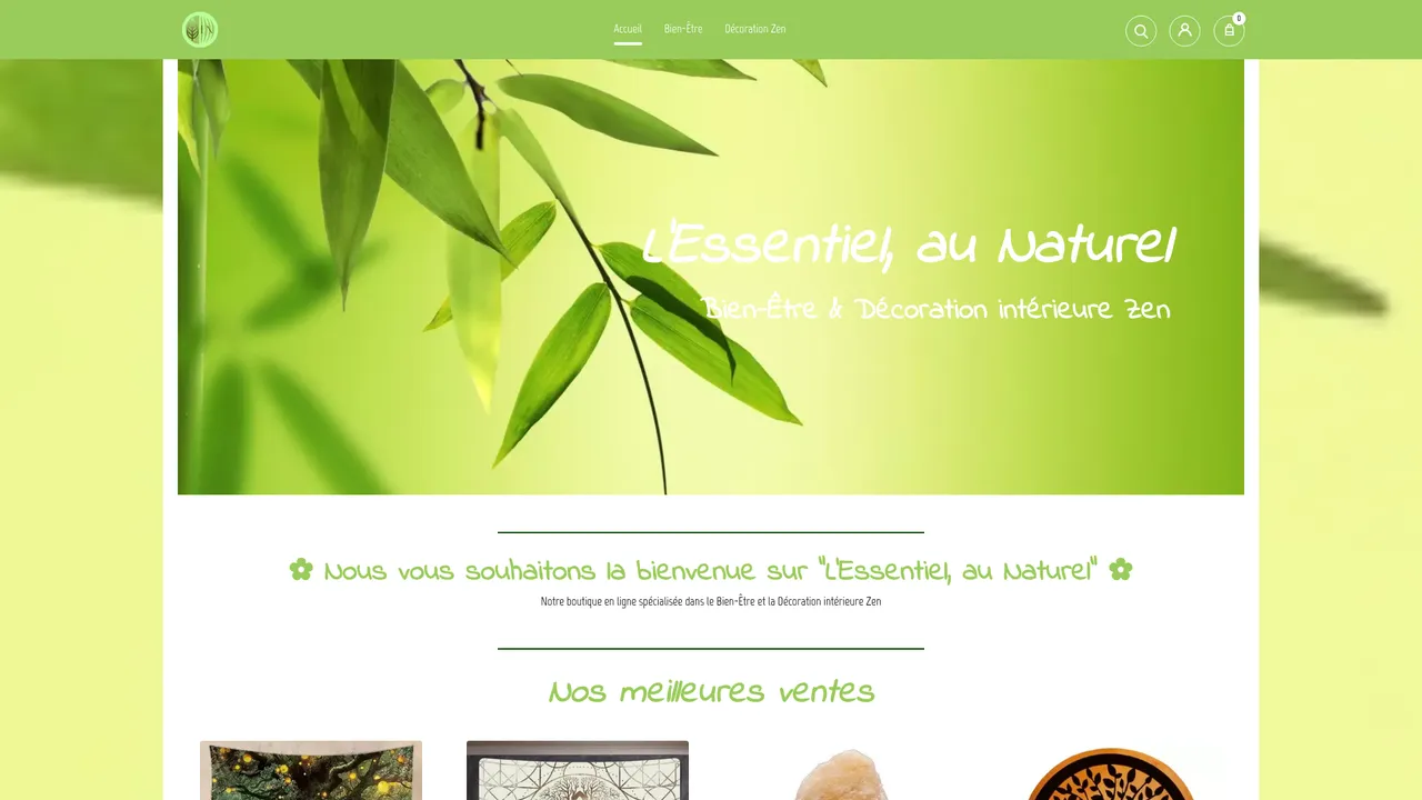 Aperçu du site L'Essentiel, au Naturel : aromathérapie