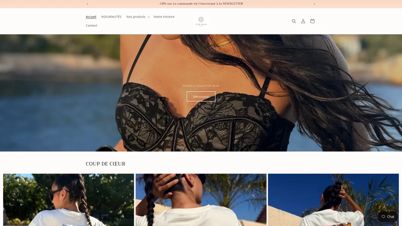 Screenshot de leteglace.com