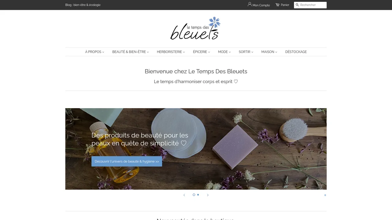Screenshot de letempsdesbleuets.fr