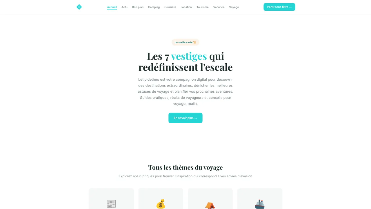 Aperçu du site LeTipiDeTheo, boutique d'accesoires mode pour enfants