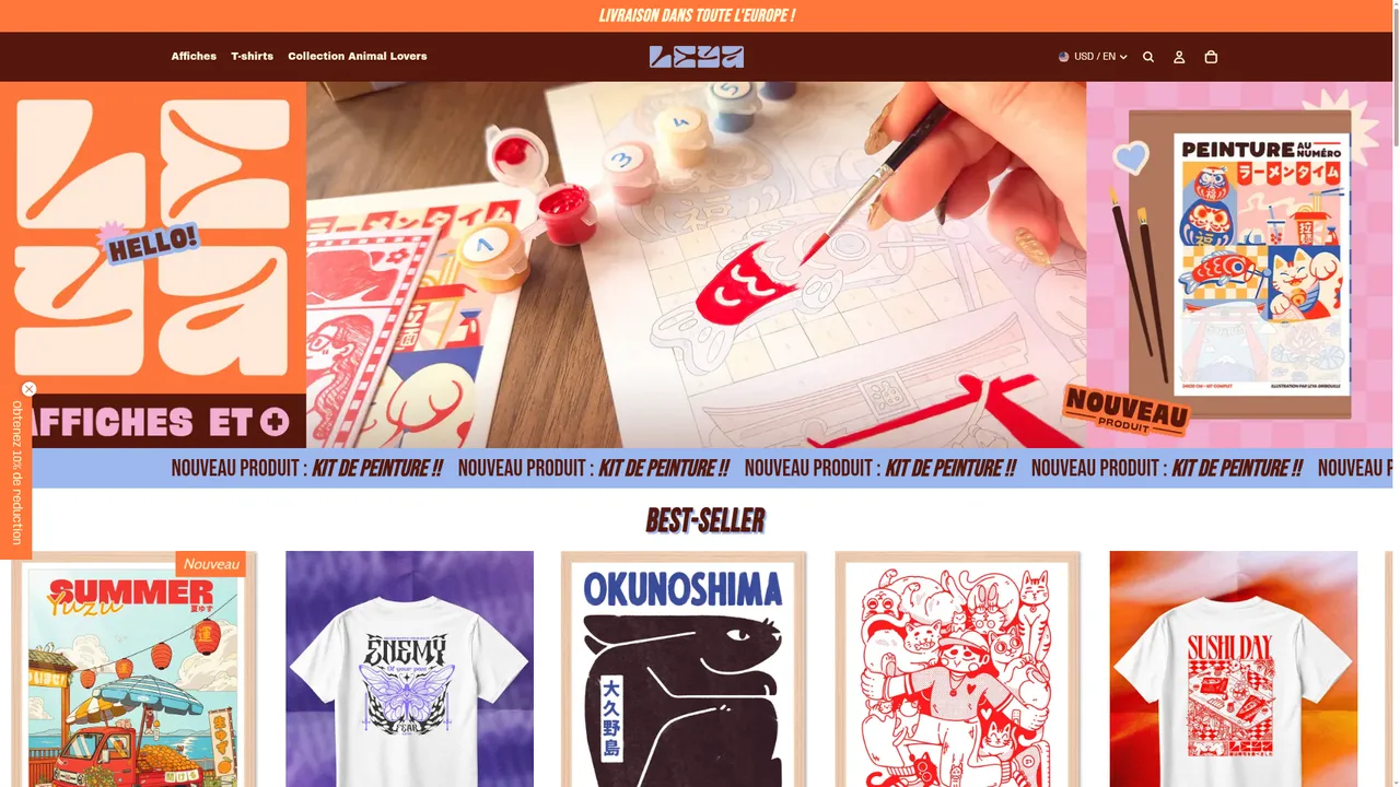 Aperçu du site Leya Gribouille