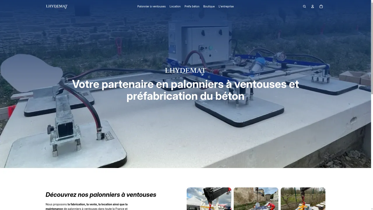 Screenshot de lhydemat.com
