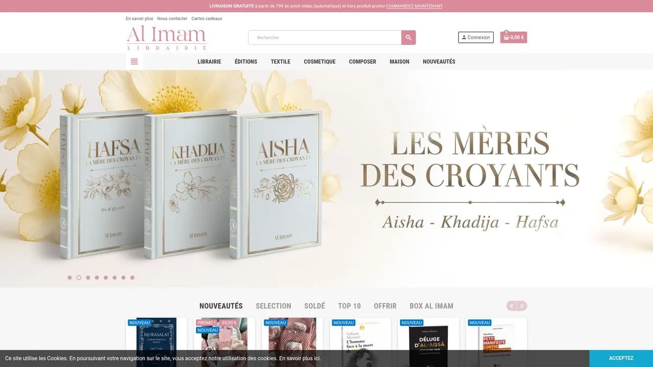 Screenshot de Librairiealimam.fr