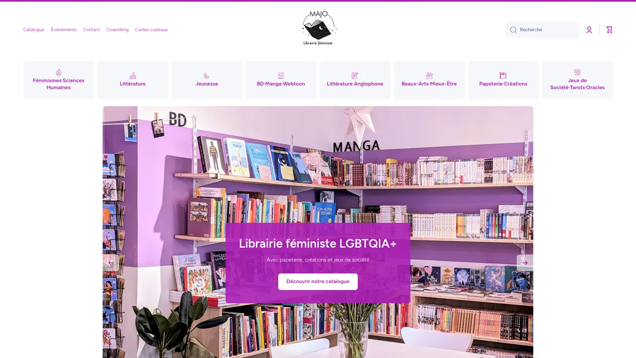 Screenshot de librairiemajo.com