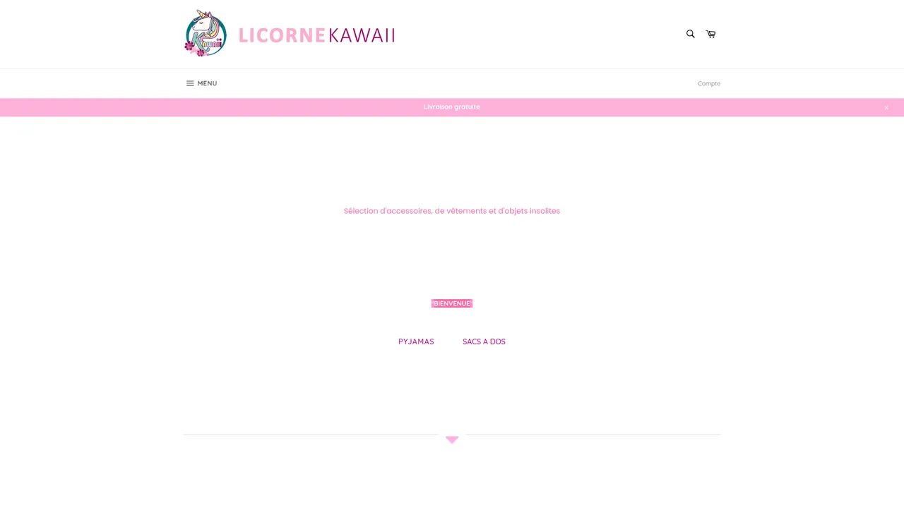 Aperçu du site licorne-kawaii.fr