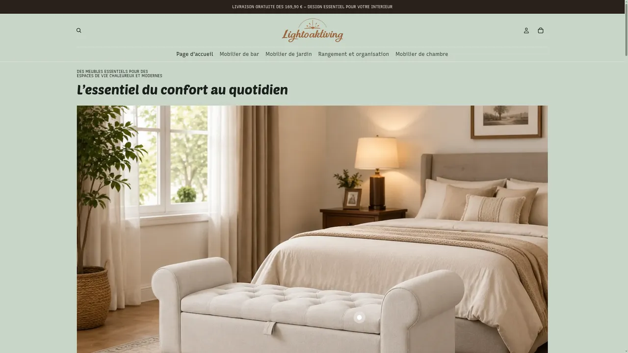Screenshot de lightoakliving.com