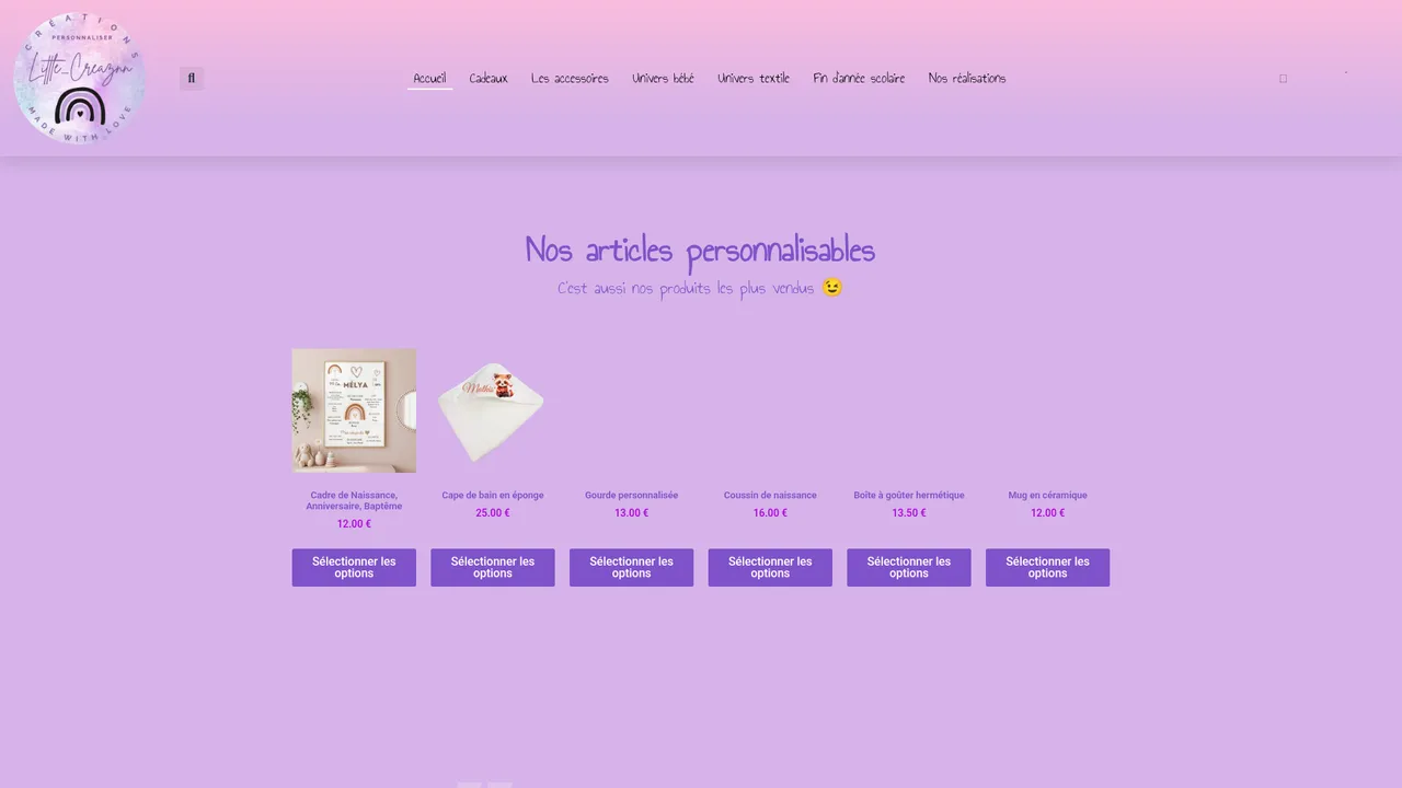 Screenshot de littlecreaznn.fr