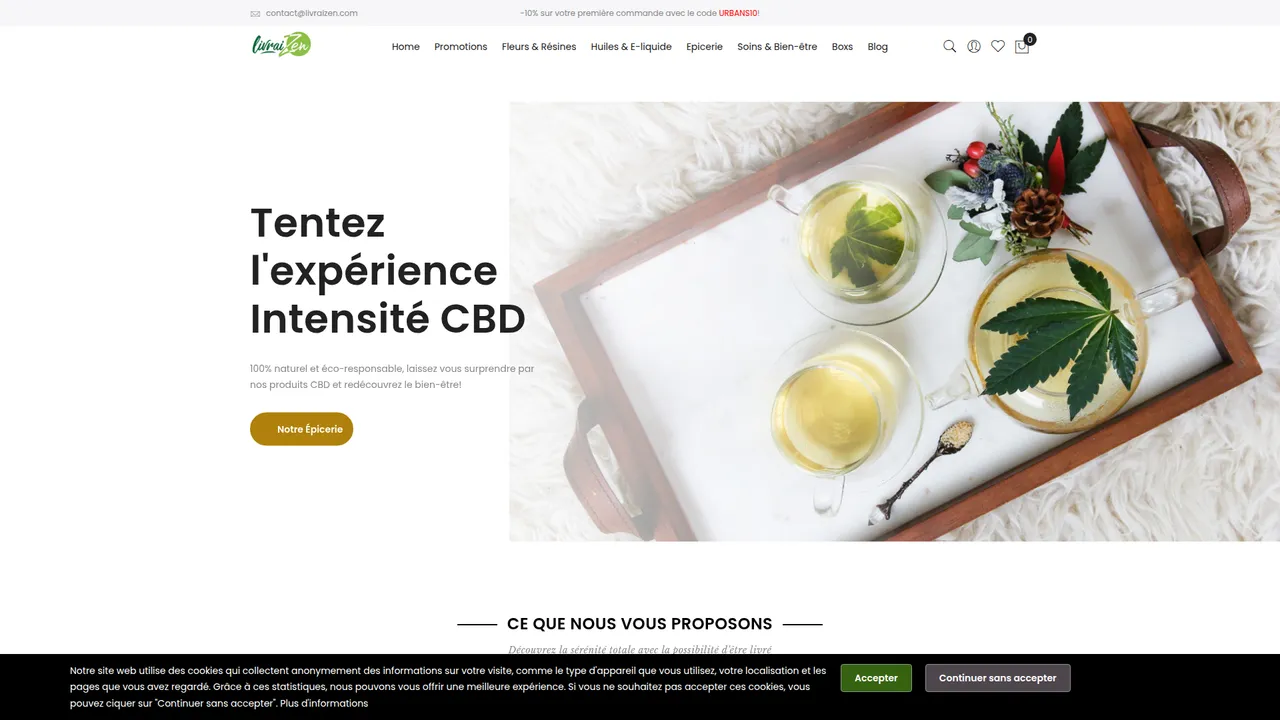 Aperçu du site Livraizen