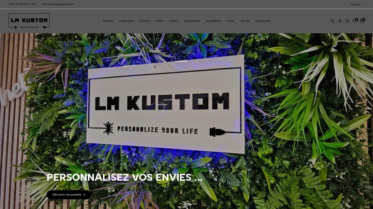 Aperçu du site lmkustom.fr