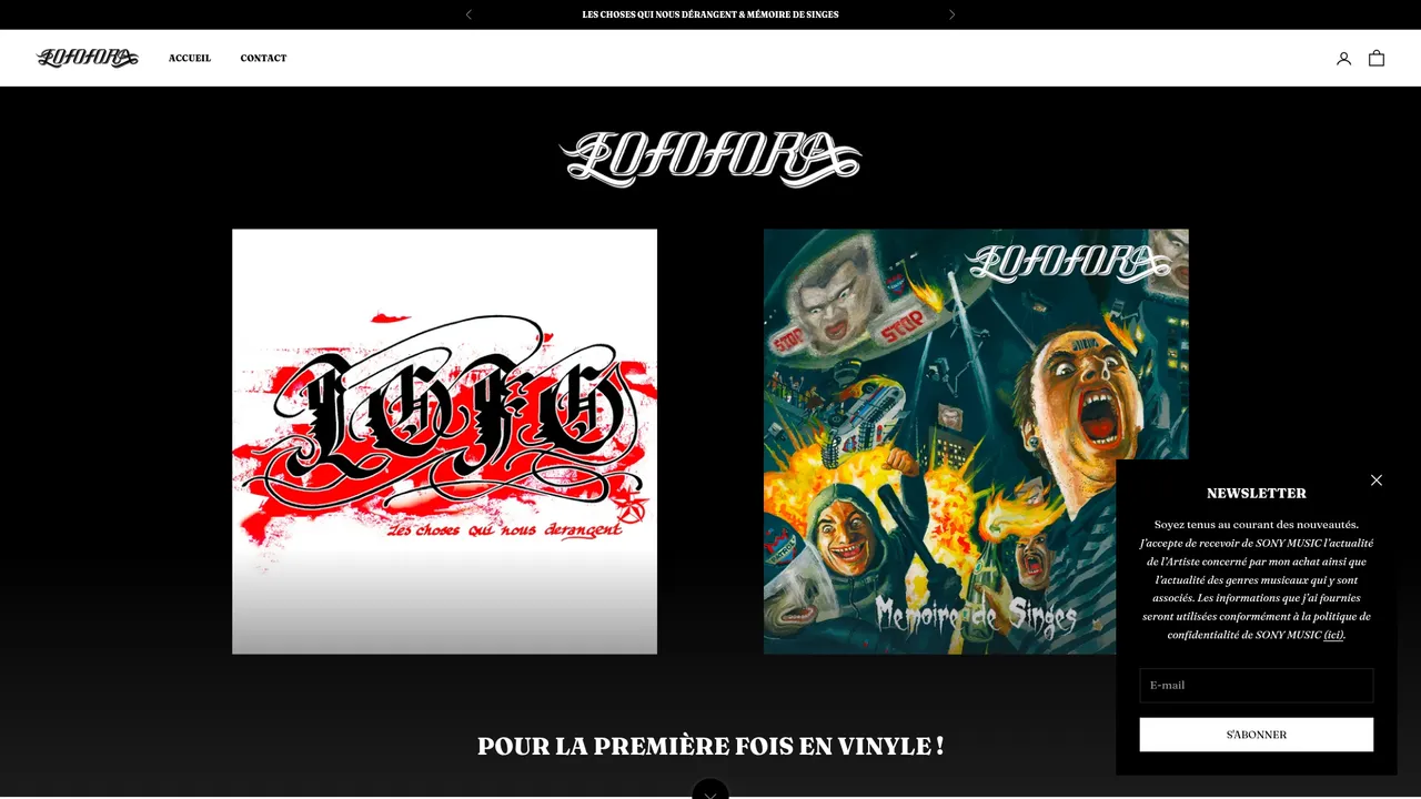 Screenshot de lofoforaofficialstore.com