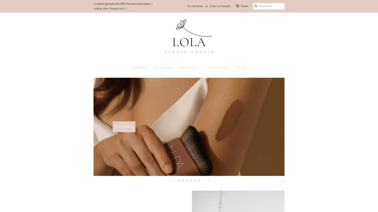Screenshot de Lola espace beauté