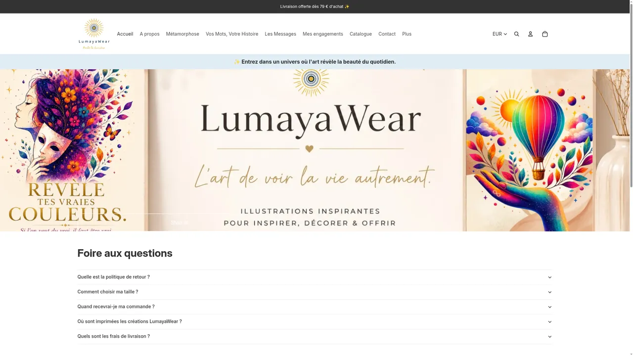 Screenshot de LumayaWear