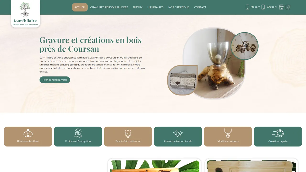 Aperçu du site Lum'hilaire