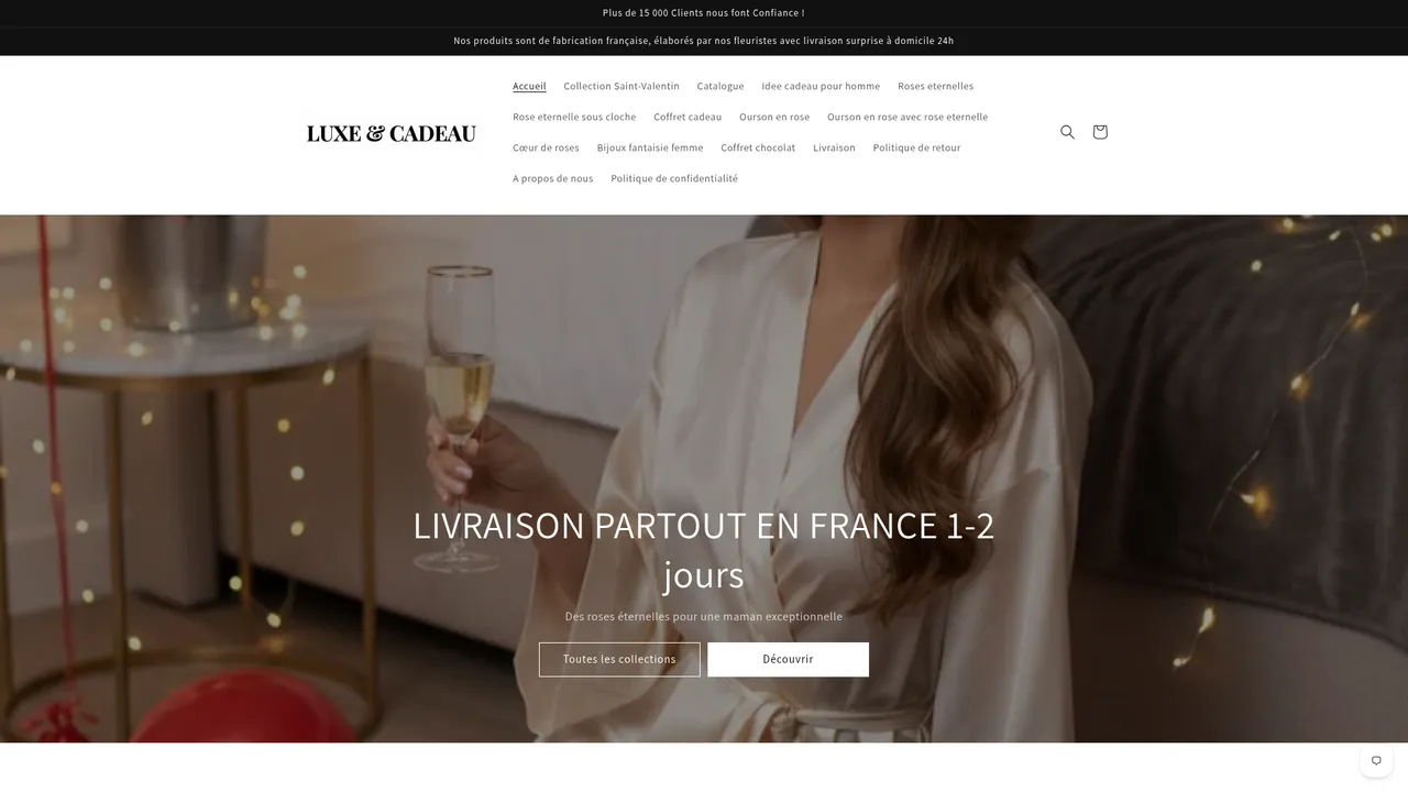 Aperçu du site LUXE & CADEAU