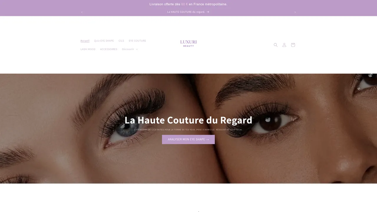 Aperçu du site luxuribeauty.fr