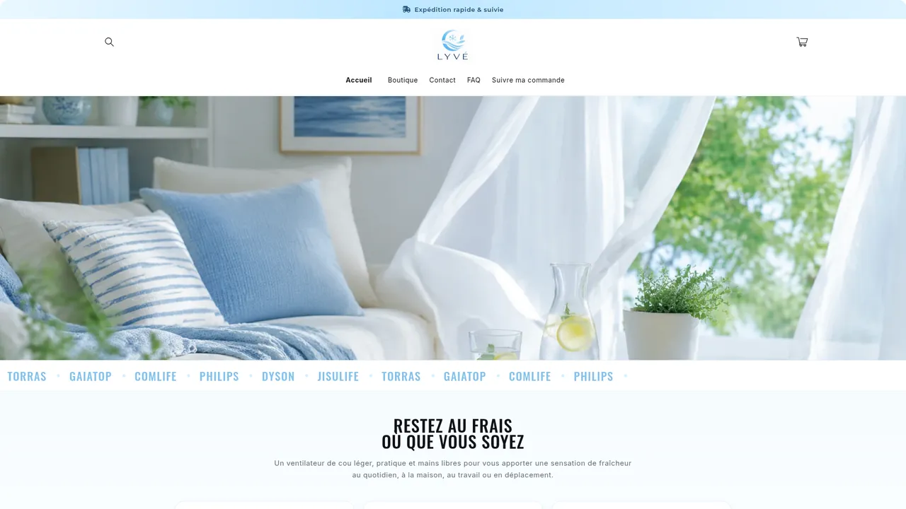 Screenshot de lyveboutique.com