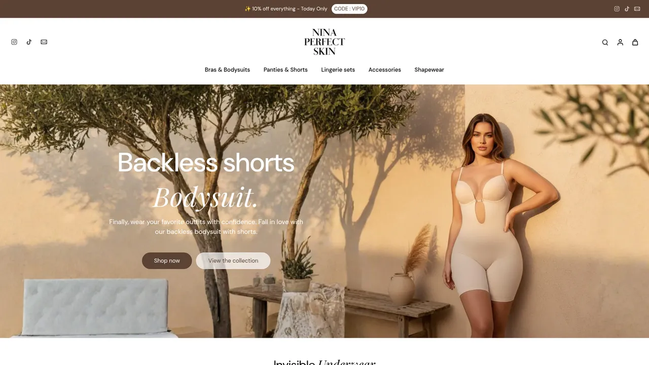 Aperçu du site Ma boutique