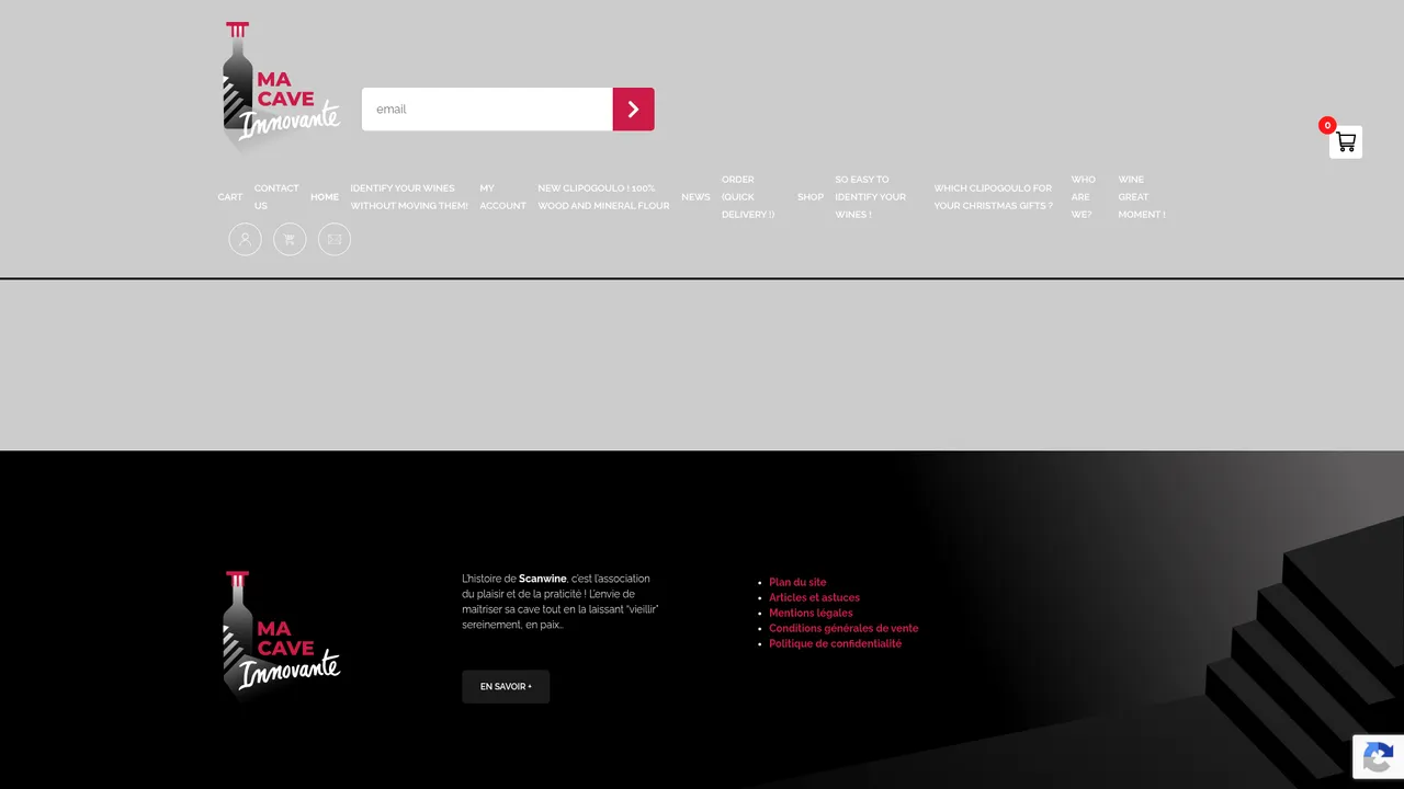 Aperçu du site Ma Cave Innovante