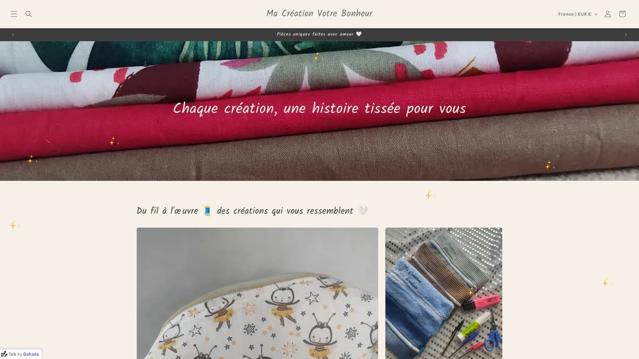 Screenshot de Ma Création Votre Bonheur