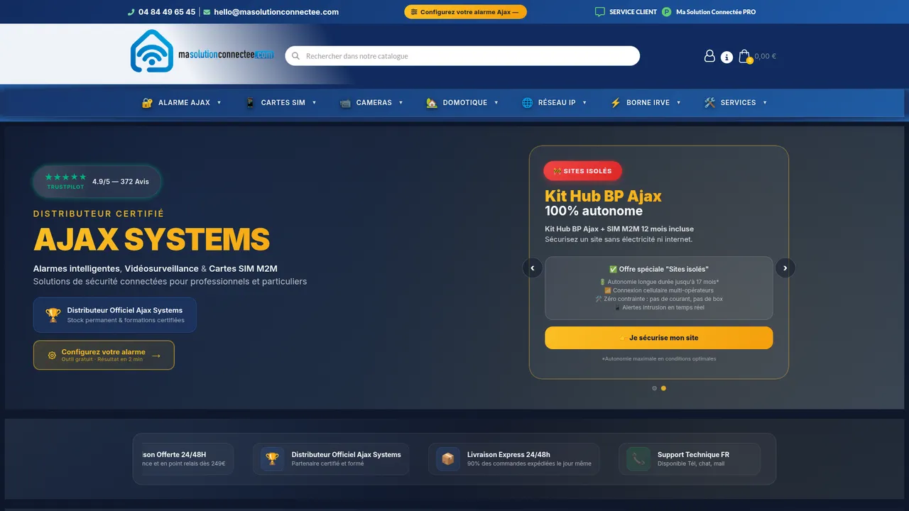 Aperçu du site Ma Solution Connectée