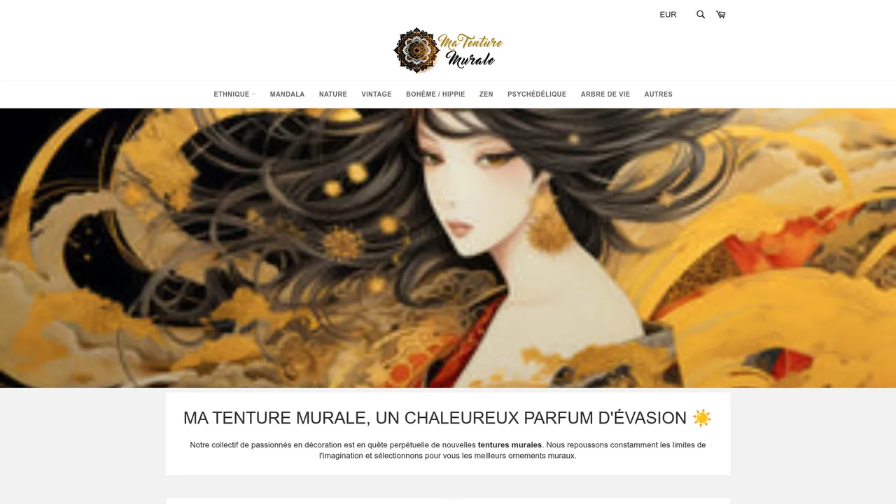 Aperçu du site Ma Tenture Murale