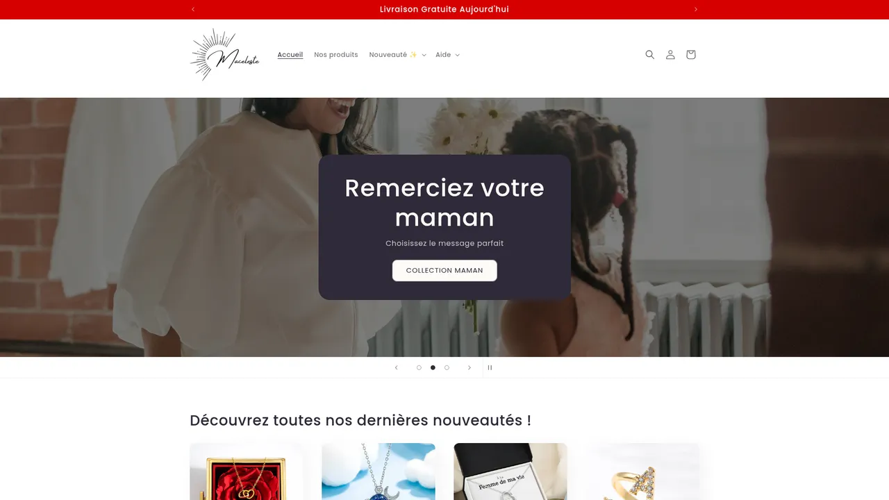 Screenshot de Maceleste ® ⎪Des Bijoux d'exception - Boutique Officielle