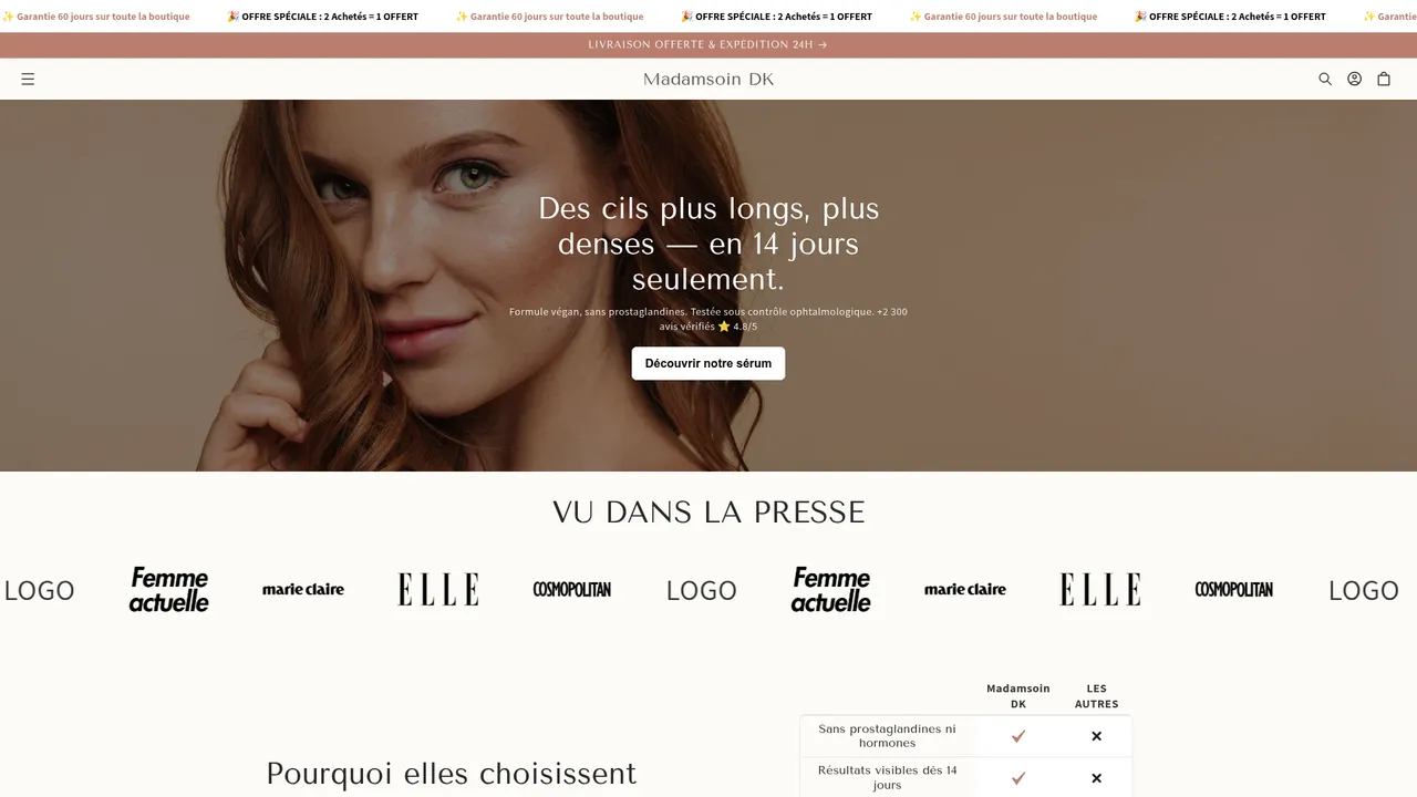 Screenshot de madamsoin-dk.shop