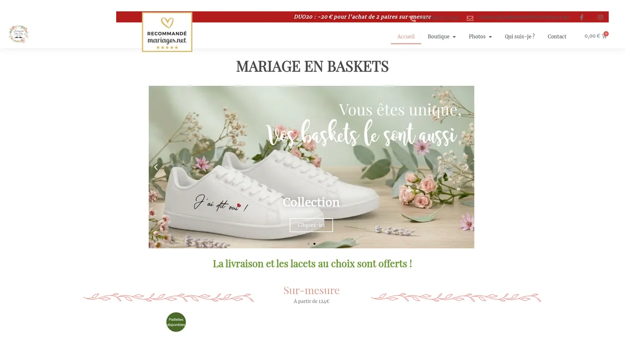 Aperçu du site Mademoiselle Shoe Shoe