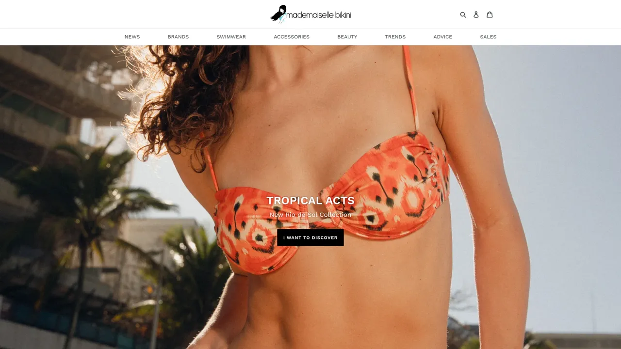 Screenshot de mademoisellebikini.com
