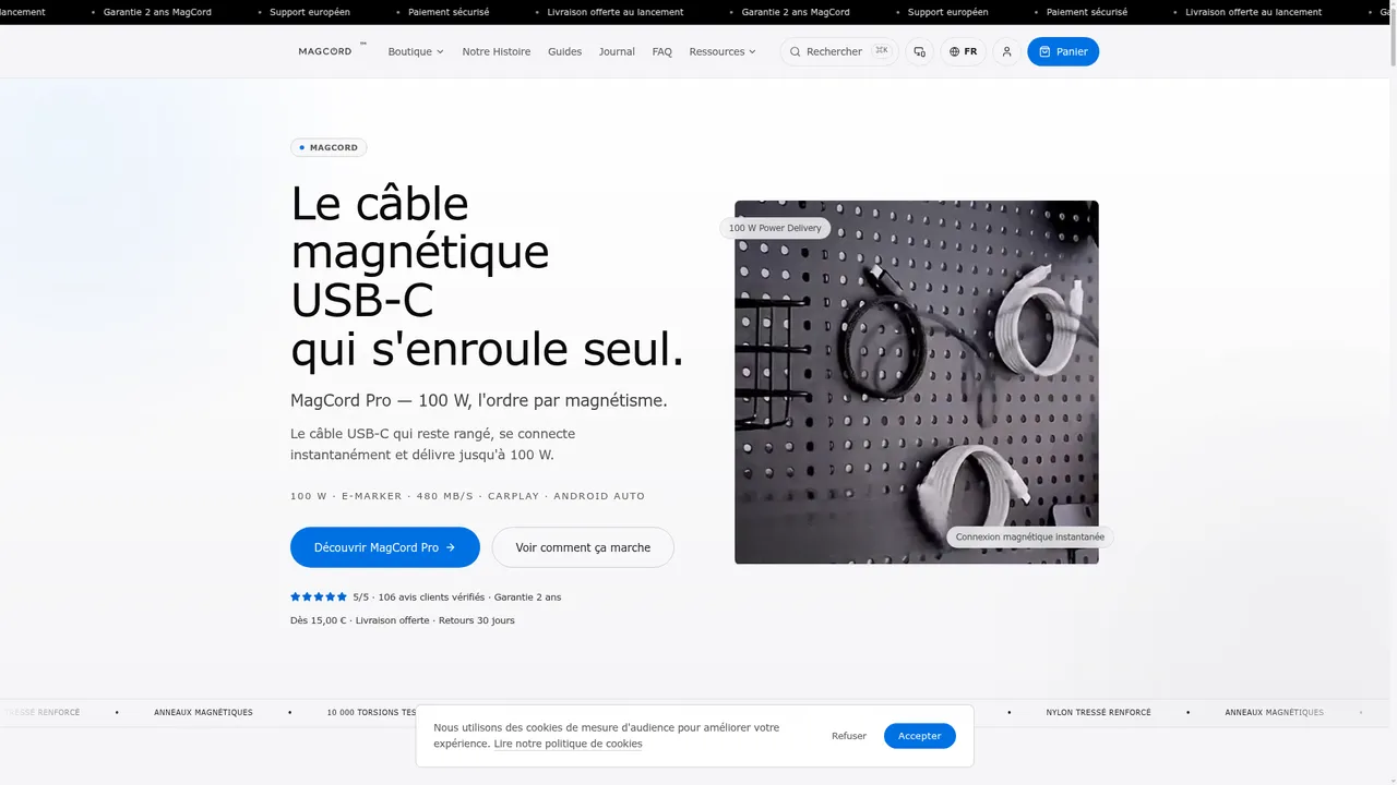 Aperçu du site Magcord