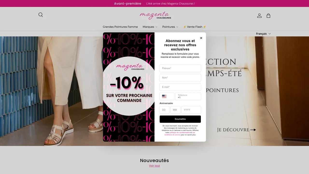Screenshot de Magenta Chaussures