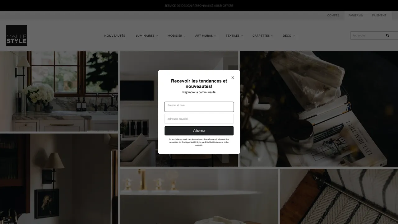 Screenshot de maillestyle.com